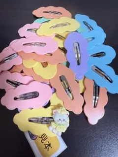 雲型ヘアクリップセット（カラフル）30個