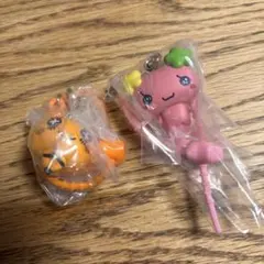 ふらわっち　めめっち　たまごっちカラフルマルチチャーム　ガチャガチャ　2点セット