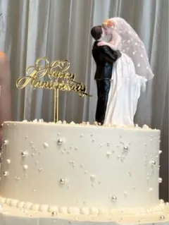 新郎新婦 ケーキトッパー 陶器　結婚式　ウェディング