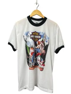 【シングルステッチ】Harley-Davidson／リンガーT／両面プリント