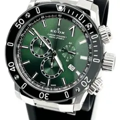 【美品】EDOX クロノオフショア1 クロノグラフ クォーツ グリーンのサムネイル
