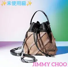 【極美品】JIMMY CHOO ジミーチュウ 巾着 ショルダーバッグ 籠 トート