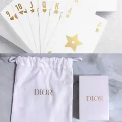【限定品・新品】DIOR ノベルティ トランプ ➕ディオール巾着袋　２点セット