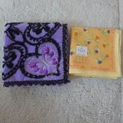 ÉLÉ ハンカチセット 紫と黄色