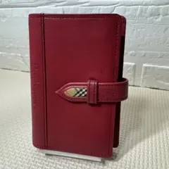 BURBERRYS バーバリーズ システム手帳 5穴 レザー ノバチェック 赤