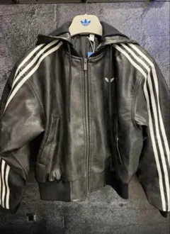 adidas ADILENIUM 3 フェイクレザージャケット　jx9225 adidas】ADILENIUM SEASON 3 VINTAGE FAUX レザー ジャケット