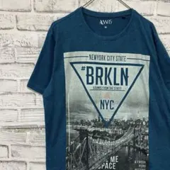 ユーロ古着ヴィンテージTシャツ！ブルー半袖M 0429のサムネイル