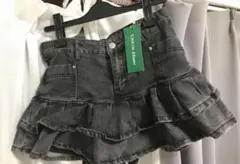 グレー フリルデニムミニスカート 完売品 Lサイズ