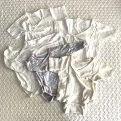 新生児肌着5枚セット　50cm-60cm 短肌着　ロンパース半袖　ロンパース長袖