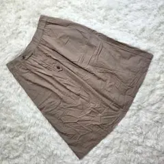 マリンフランセーズ　ひざ丈スカート　フレアスカート【1】モカ　ブラウン