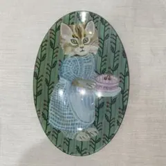 ナタリーレテ　ねこ　Blue eye 強化ガラスお皿　新品のサムネイル