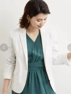 美品❤︎greenlabelrelaxing❤︎麻混ジャケット　ドライクリーニング済