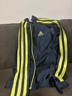 【希少】adidas トラックジャケット ジャージ ネイビー×蛍光イエロー