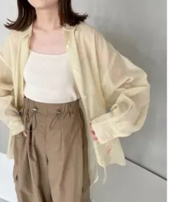 LOWRYS FARMシアーシャツロングスリーブ