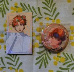 にじさんじ 3SKM 2周年 北見遊征 チェキ　缶バッジ　2点セット