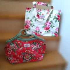 キャスキッドソン　ハンドバッグ　トートバッグ　花柄　赤　Cath Kidstonのサムネイル