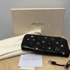 JIMMY CHOO 三つ折り財布 スタースタッズ ブラック - メルカリ