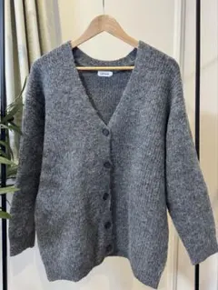 【美品】LEPSIM グレー Vネック ニットカーディガン