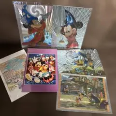 ディズニー ミッキー ドナルド ホログラム キラキラ ポストカード レトロ