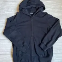 COMME CA ISM ブラック フルジップパーカー 150A