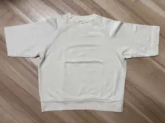 無印良品 生成 5分袖Tシャツ M-L