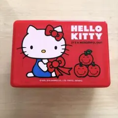 【平成レトロ・折りたたみ】ハローキティ サンドイッチケース 赤 白 お弁当箱のサムネイル