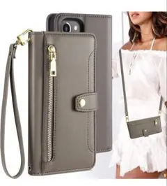 Aquos Sense9 SH-53E ケース 手帳型 ショルダーストラップ