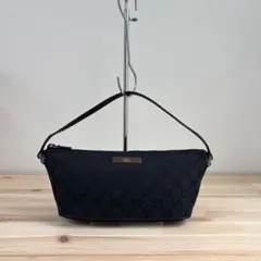 極美品　GUCCI グッチ　GG柄　アクセサリーポーチ　ハンドバッグ　ブラック