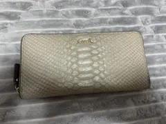 Y11 クラウン使用 クロコダイル 長財布 二つ折り財布 ベージュ 人気 