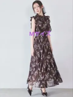 スナイデル Mサイズ 新品タグ付 プリントプリーツシャーリングワンピース