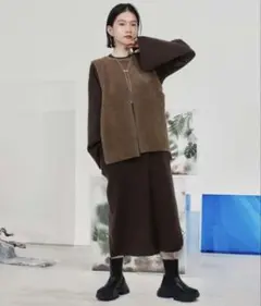 【HARE ハレ】2Pシャギーニットワンピース フリーサイズ