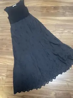 値下げ　ナノユニバース　切替　ワンピース　異素材　 レース