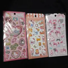 サンリオ　ジュエルマシュマロステッカー　キラキラジュエルシール　三点セット