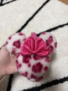 ミニー ヒョウ柄 イヤーマフ ピンクのサムネイル