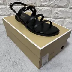 新品未使用✨マイケルコース フラットサンダル 黒 レザー 箱付 CARSON
