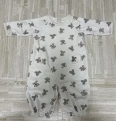 プティマイン　petit main ロンパース　50-70cm くま　フリース