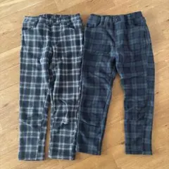 チェック柄ボトムス2本セット　130