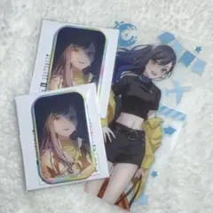 プロセカ 白石杏 スクエア缶バッジ アニメイト特典 クリアカード 感謝祭