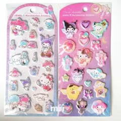【新品】 サンリオ　ジュエルマシュマロステッカーズ　　2枚　Sanrio シール
