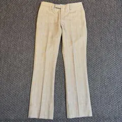 チェック柄 フレアパンツ