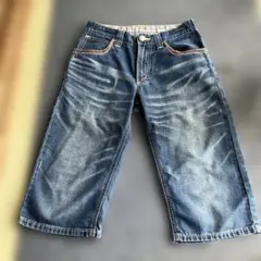 EDWINデニムショートパンツ ダークブルー