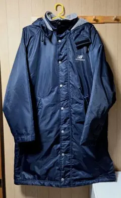 再値下げ!!美品☆new balance☆ベンチコート☆メンズ☆L☆ネイビー