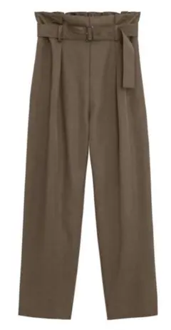 GU じーゆー ベルトタックテーパードパンツ M