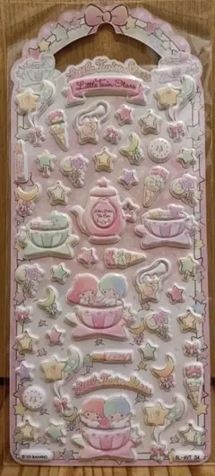 キキララリトルツインスターズ　マシュマロシール　もちもちシール