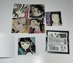 鬼滅の刃　無一郎　善逸　炭治郎　禰豆子　猗窩座　スクエアステッカーコレクション