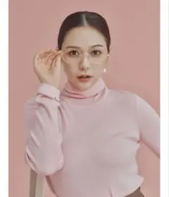 ミラオーウェン　タートルネックリブニットプルオーバー