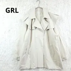 GRL ケープ付きトレンチコート ショート丈 春アウター　ベージュ