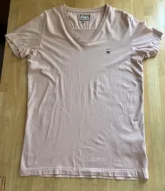 DIESEL VネックTシャツ M ピンク（ロゴ欠損）