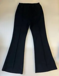 ブラックフレアパンツ ゴムウエスト