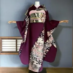 振袖フルセット　高身長　鈴乃屋手描き友禅　成人式振袖　振袖　裄丈70 ➕サイズのサムネイル